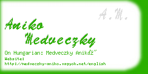 aniko medveczky business card